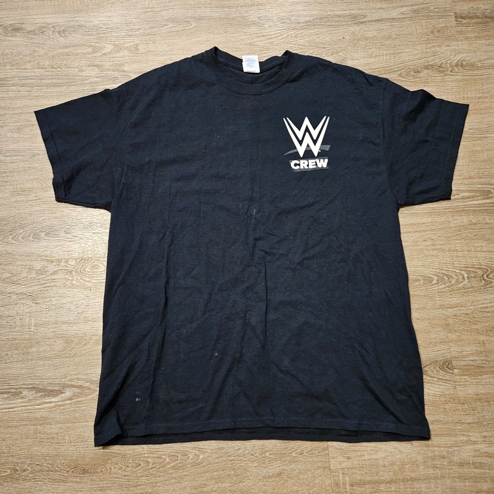 WWE Crew Staff T Shirt XL Black Road To WrestleMania 32 Royal Rumble 2016